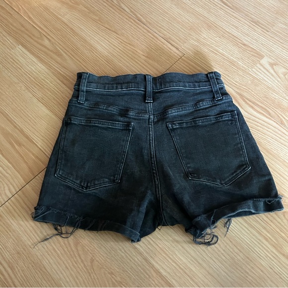 Madewell Black High Rise Denim Shorts Size 24 - Picture 8 of 8